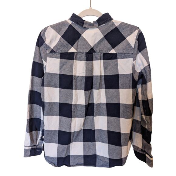 J. Crew Buffalo Check Blue Half Zip Shirt Jacket Shacket Small - Picture 5 of 8